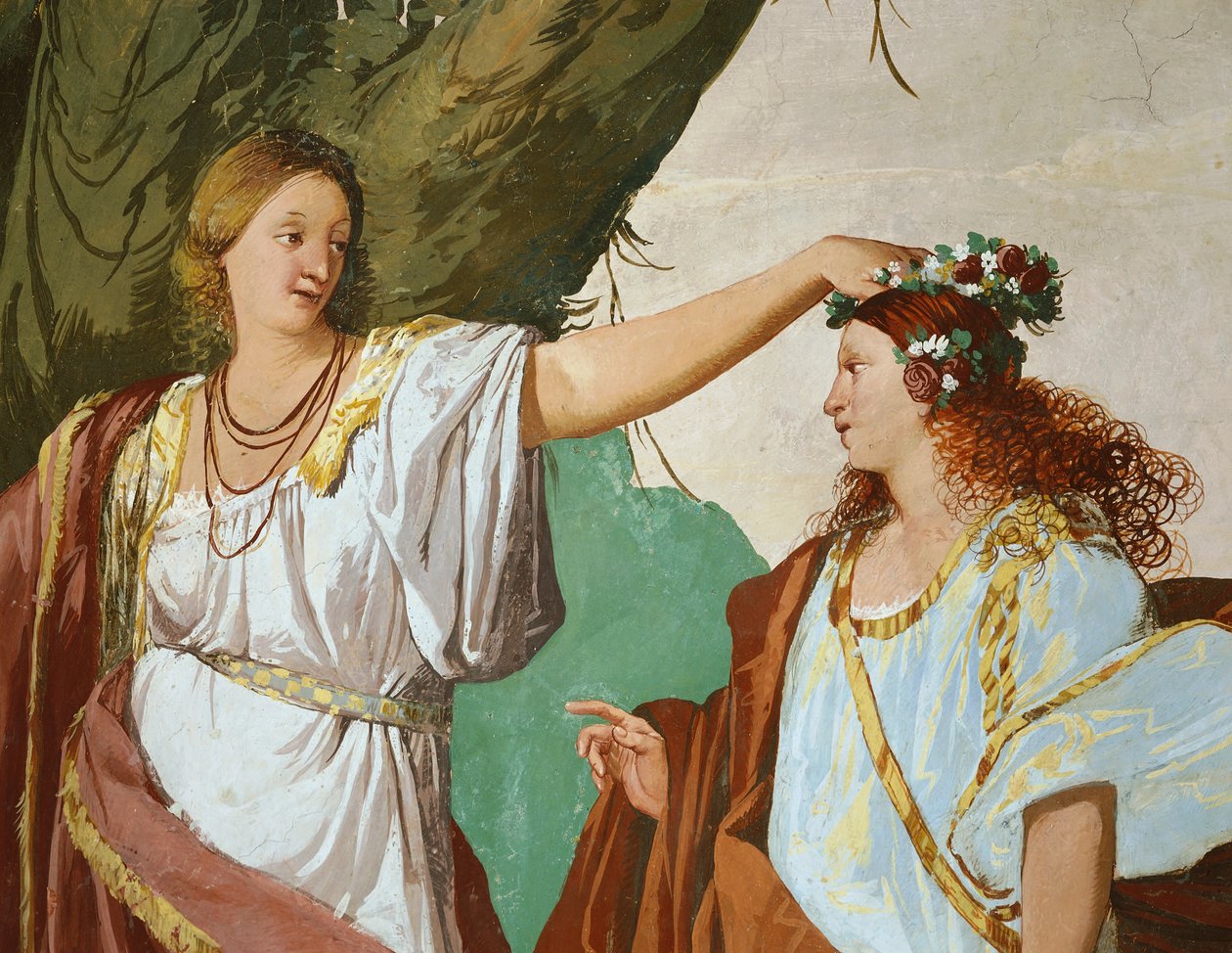 Nymfe Amaryllis kåret som vinder af kyssekonkurrence af Giulio Carpioni