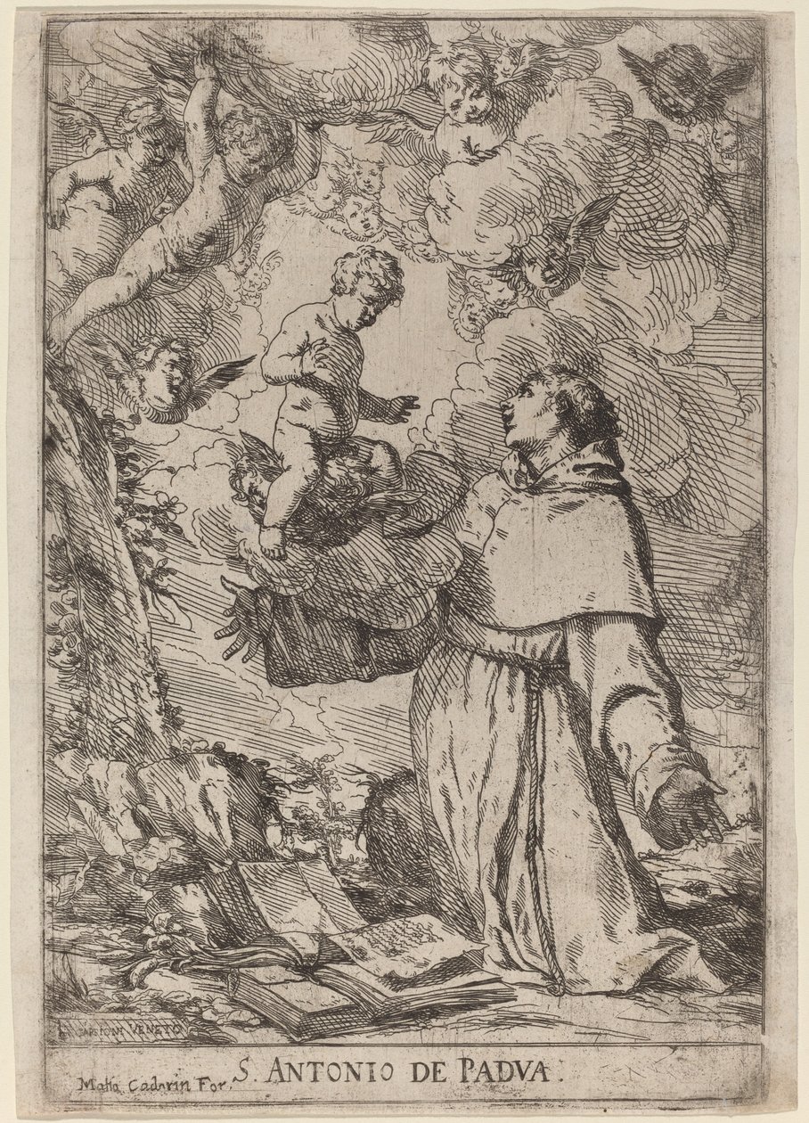 Sankt Antonius af Padova af Giulio Carpioni