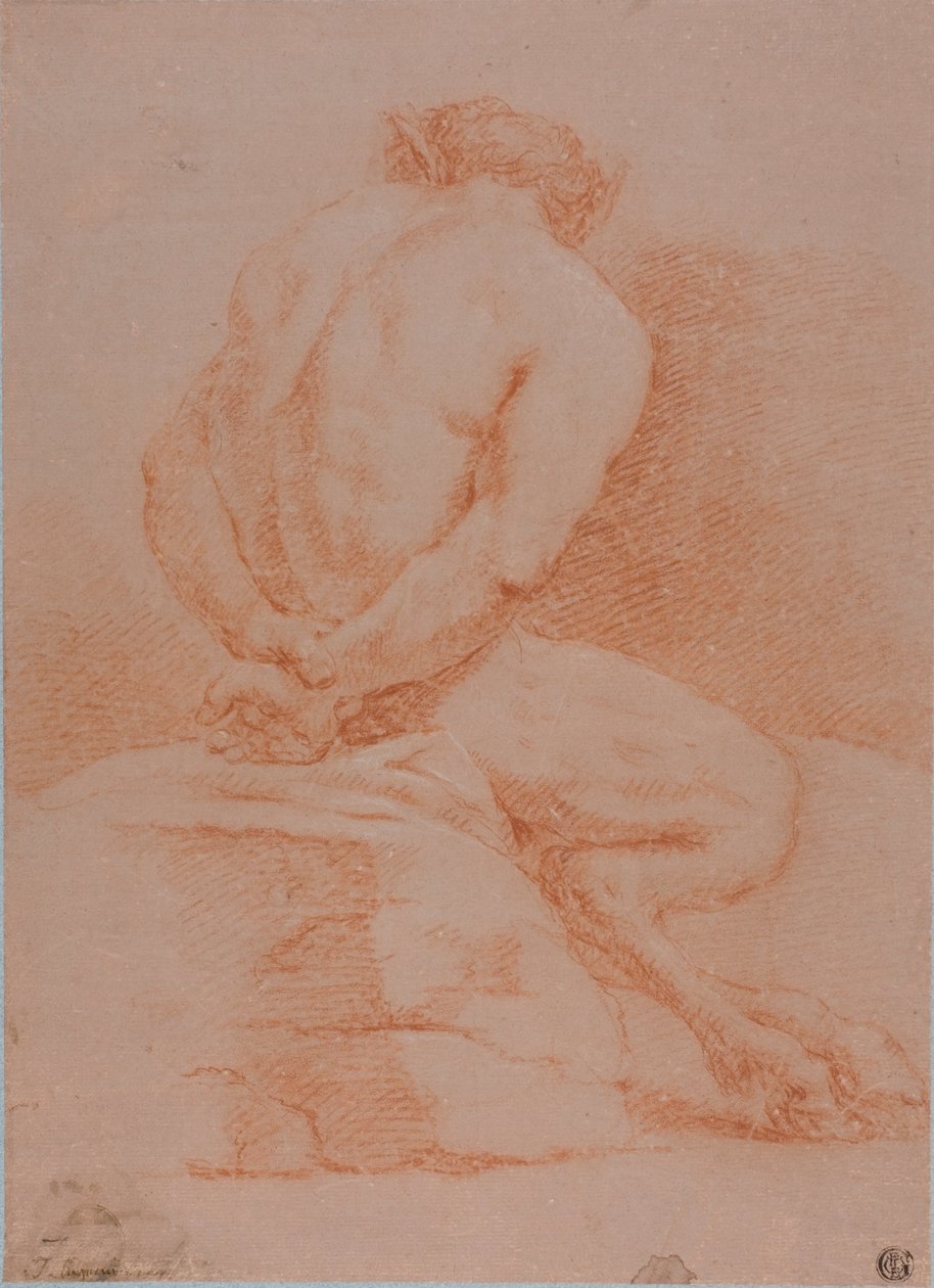 Satyr (bagfra) af Giulio Carpioni