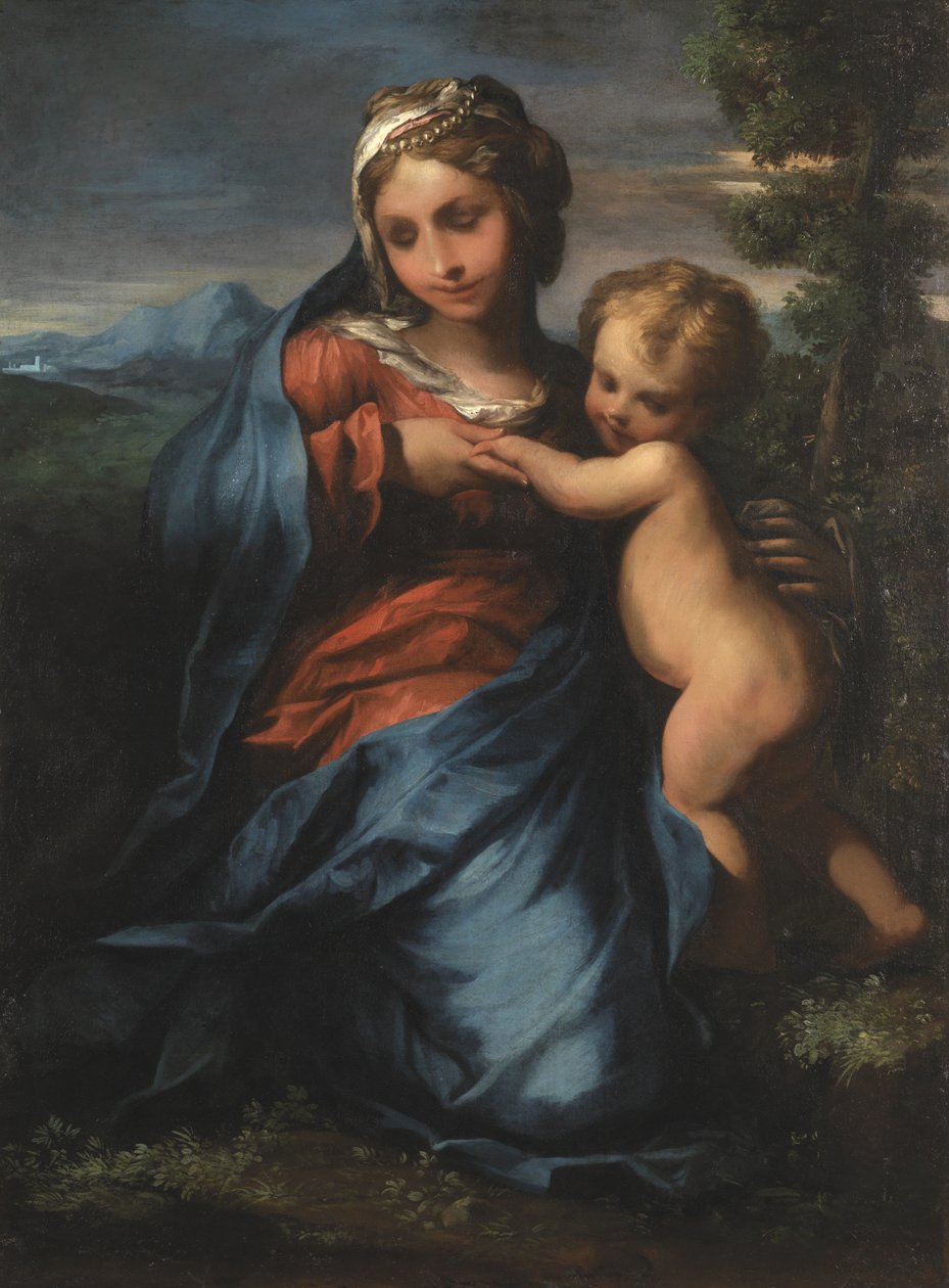 Jomfru og barn, ca. 1600 af Giulio Cesare Amidano