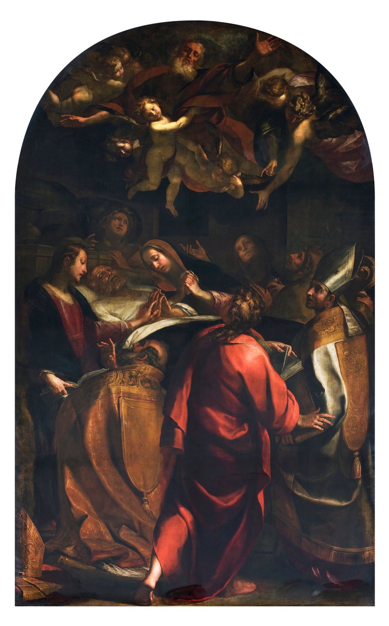 Agony of Saint Joseph (Sankt Josefs agoni) Maleri af Giulio Cesare Procaccini (1574-1625) 1616 Privat samling af Giulio Cesare Procaccini