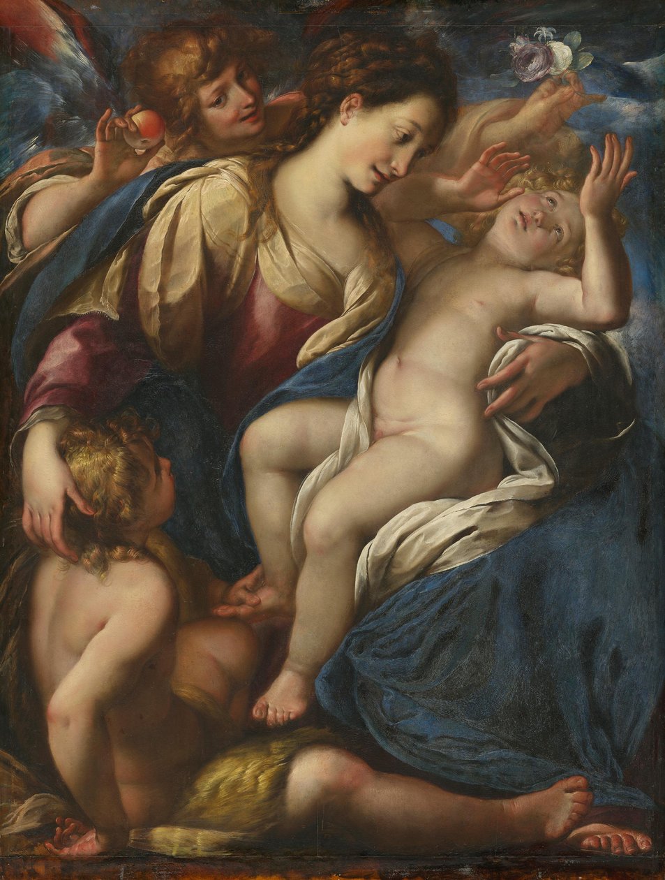 Maria mit Kind, dem Johannesknaben und einem Engel af Giulio Cesare Procaccini