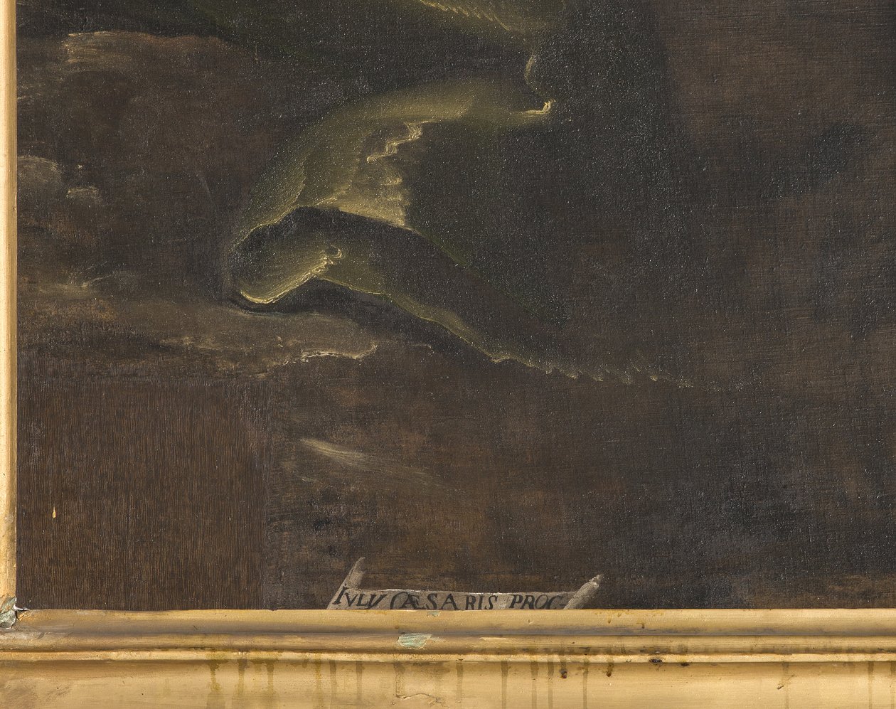 Signatur, detalje, Jomfru Maria med Barn og Sankt Firmus og Sankt Rusticus (detalje af 3704245) af Giulio Cesare Procaccini