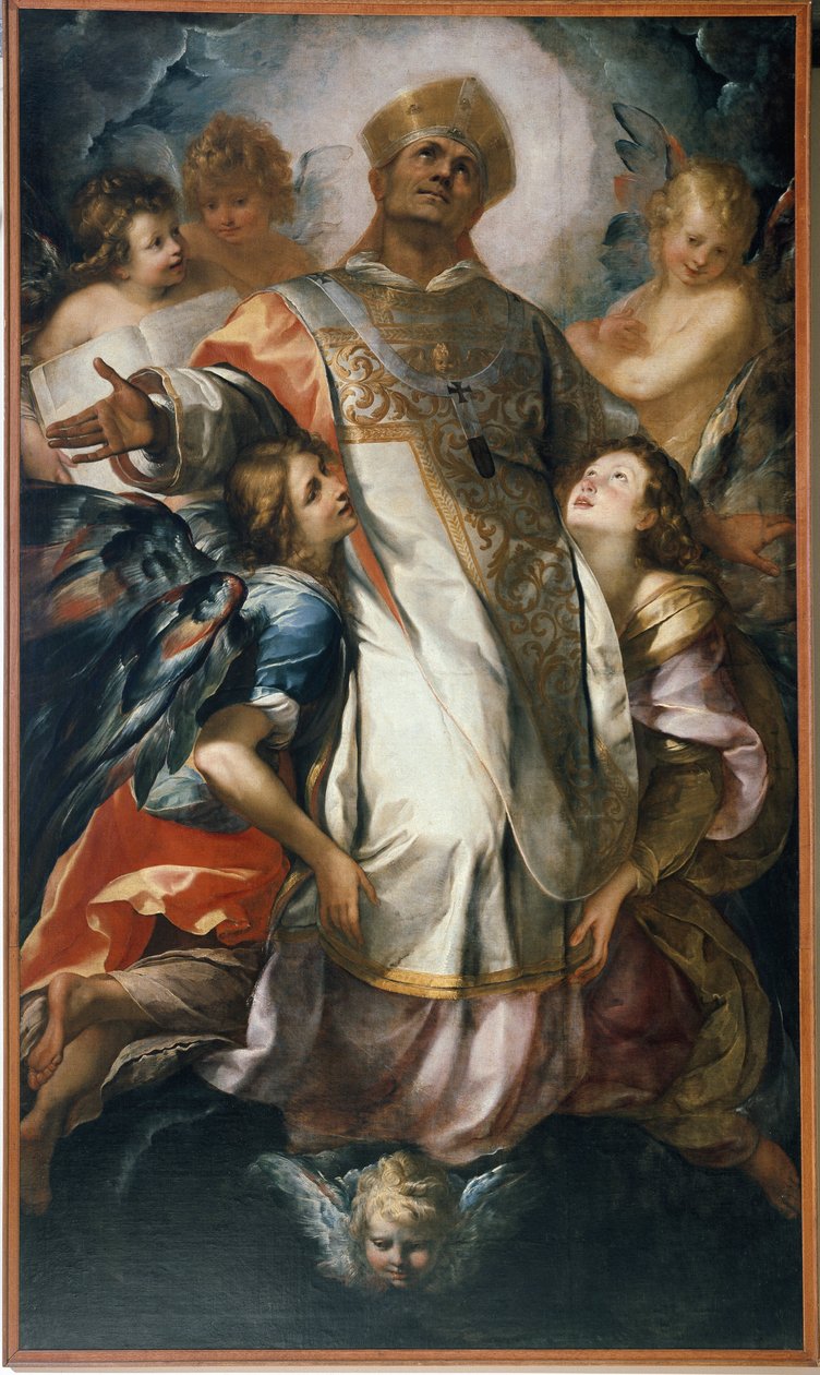 St Charles Borromeo in Glory (olie på lærred af Giulio Cesare Procaccini