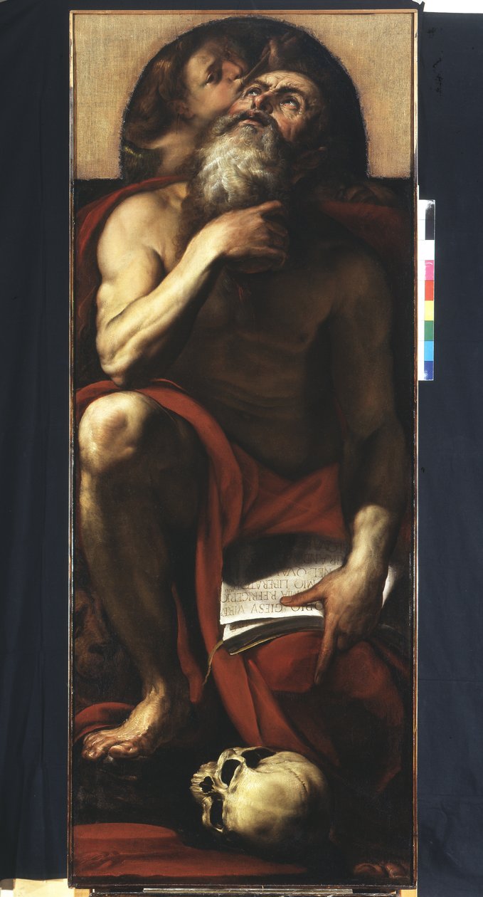 Sankt Hieronymus med en engel af Giulio Cesare Procaccini