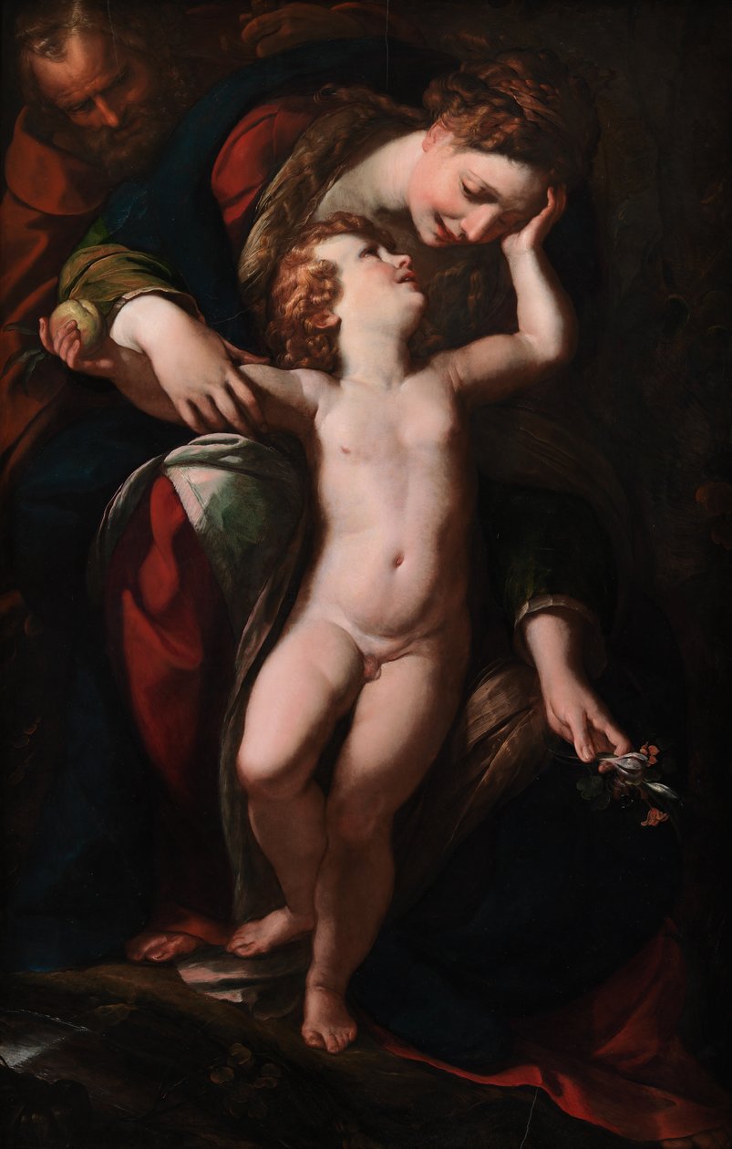 Den hellige familie. Resten på flugten til Egypten, 1613-1615 af Giulio Cesare Procaccini