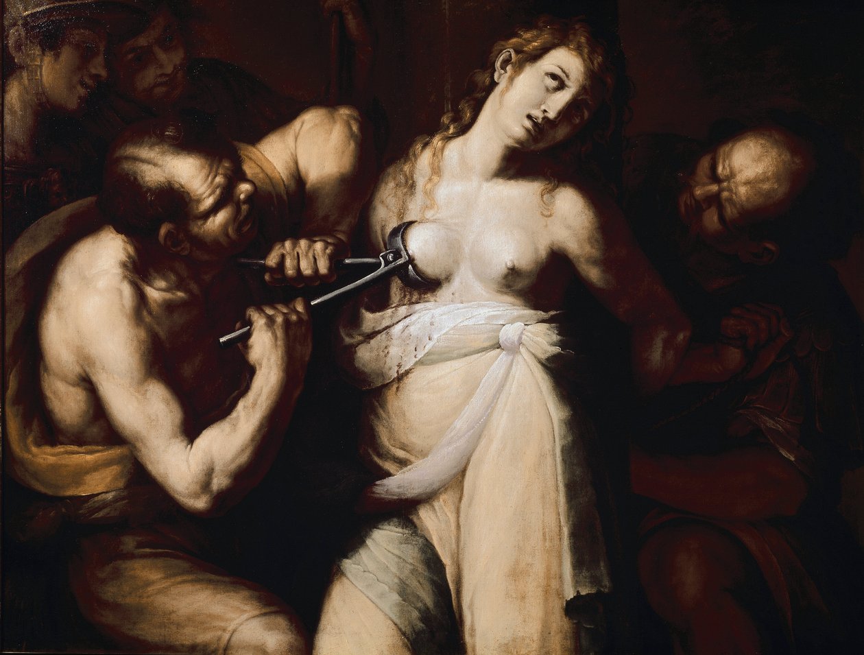 Sankt Agathas martyrium af Sicilien. (olie på lærred af Giulio Cesare Procaccini