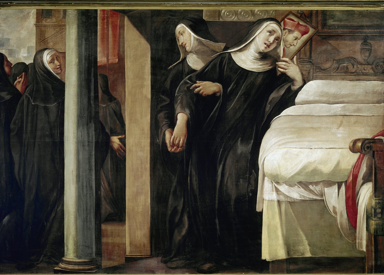 Søster Paola Giustinis mirakel (olie på lærred af Giulio Cesare Procaccini