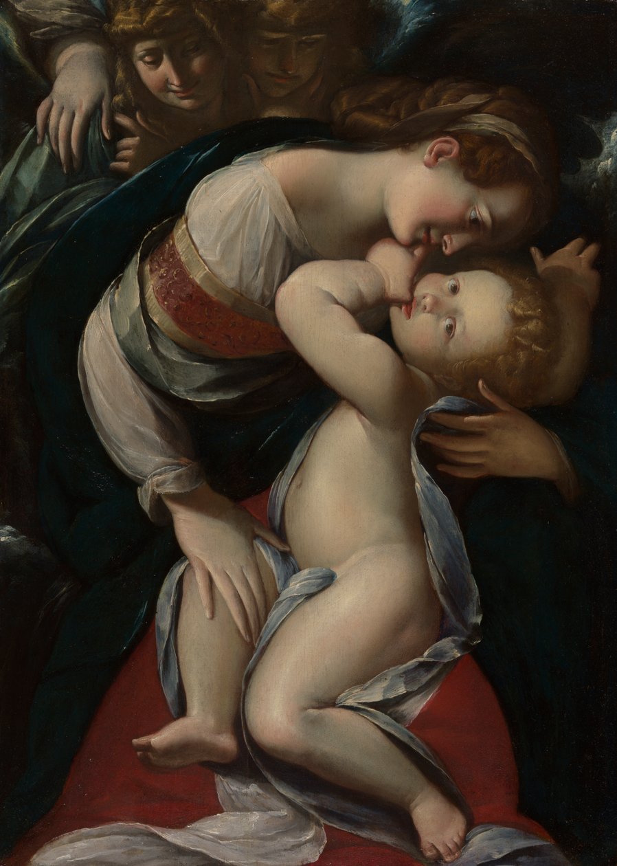Jomfruen og barnet med engle af Giulio Cesare Procaccini