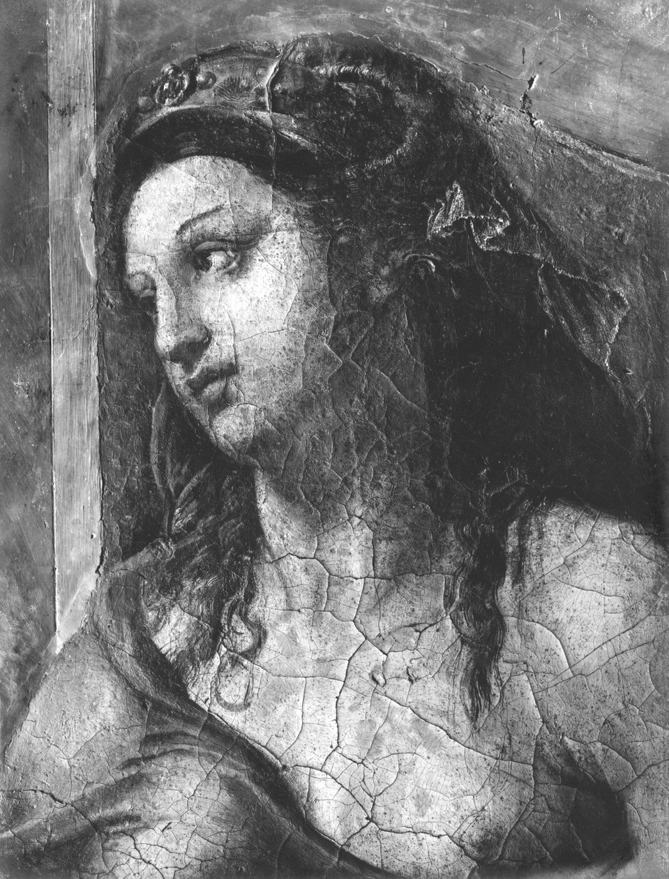 Clemency, en af de to dyder omkring Pave Skt. Clemens I (1-97) Raphael Rooms (detaljer) (se også 252786, 252787, 252788) af Giulio Romano