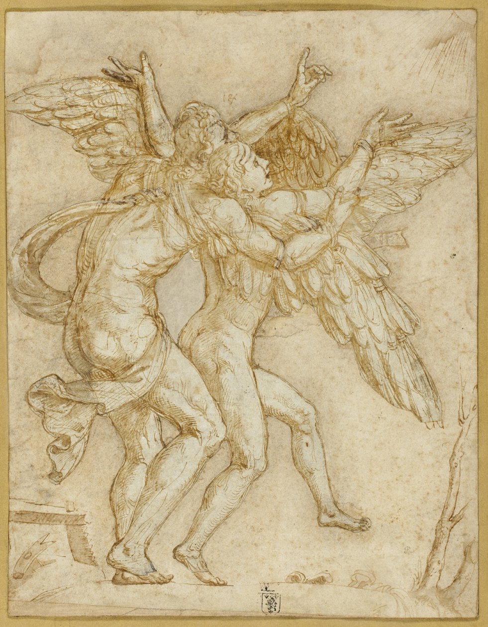 Daedalus og Ikaros af Giulio Romano