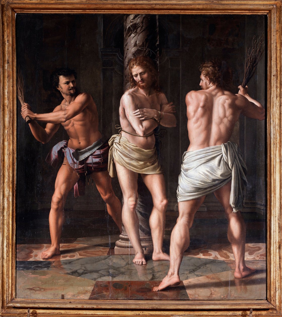 The flagellation of christdani af Giulio Romano