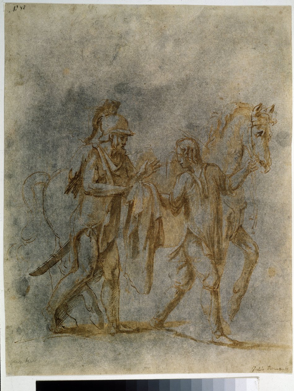 ""Saint Martin And The Beggar"" (Saint Martin And A Beggar) Akvarel og blæk af Giulio Pippi De