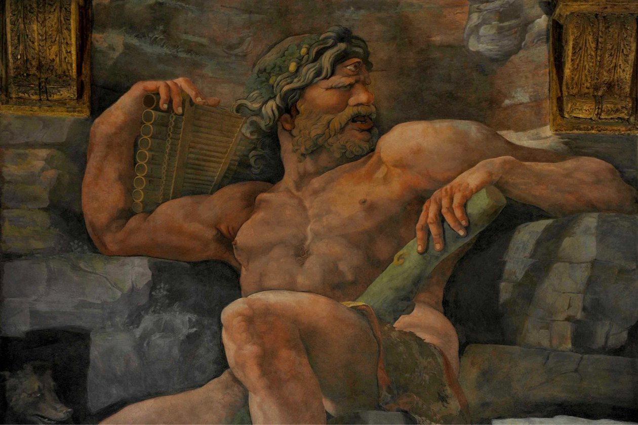 The Fall of the Giants Hall of the Giants, 1536 af Giulio Romano