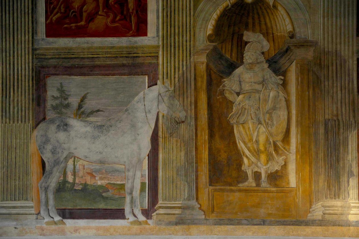 Hestehallen Sala dei Cavalli i Palazzo del Te, 1526-1534 af Giulio Romano
