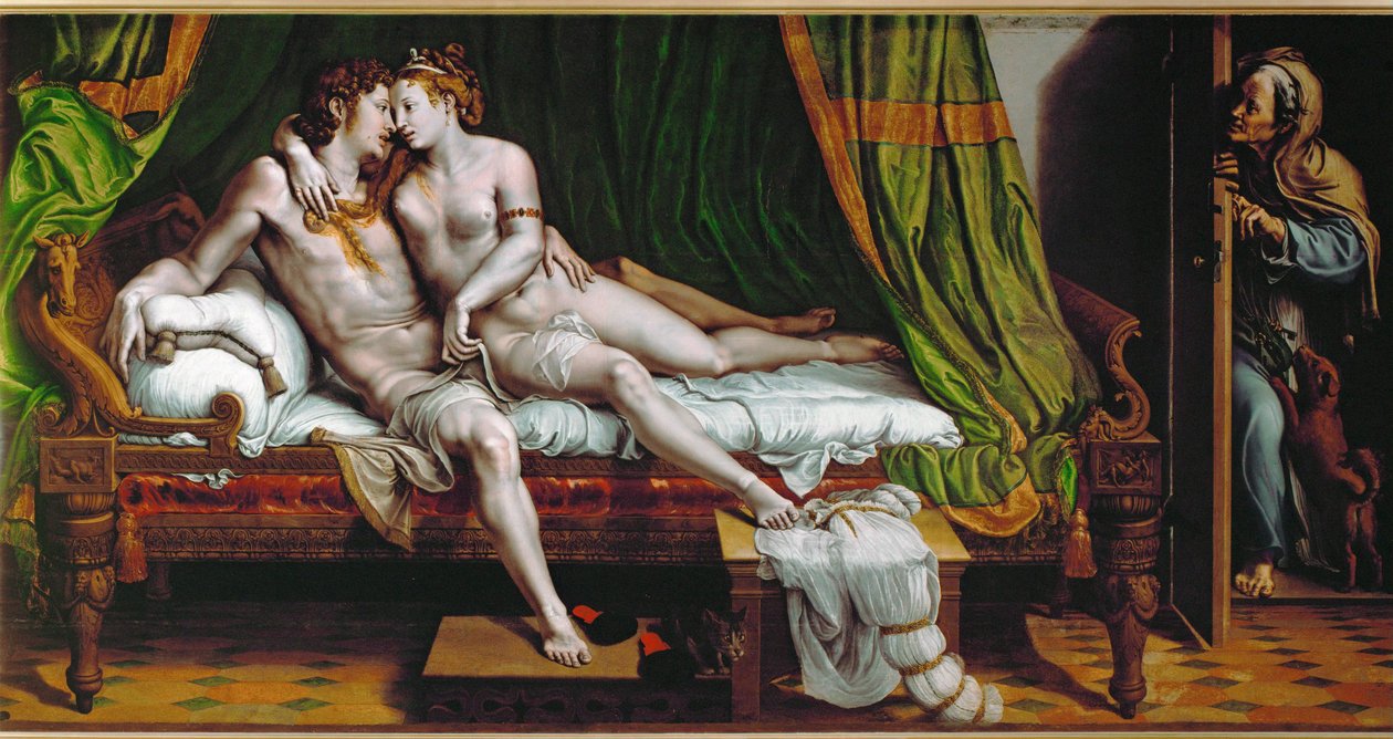 The Lovers (maleri på lærred) af Giulio Romano