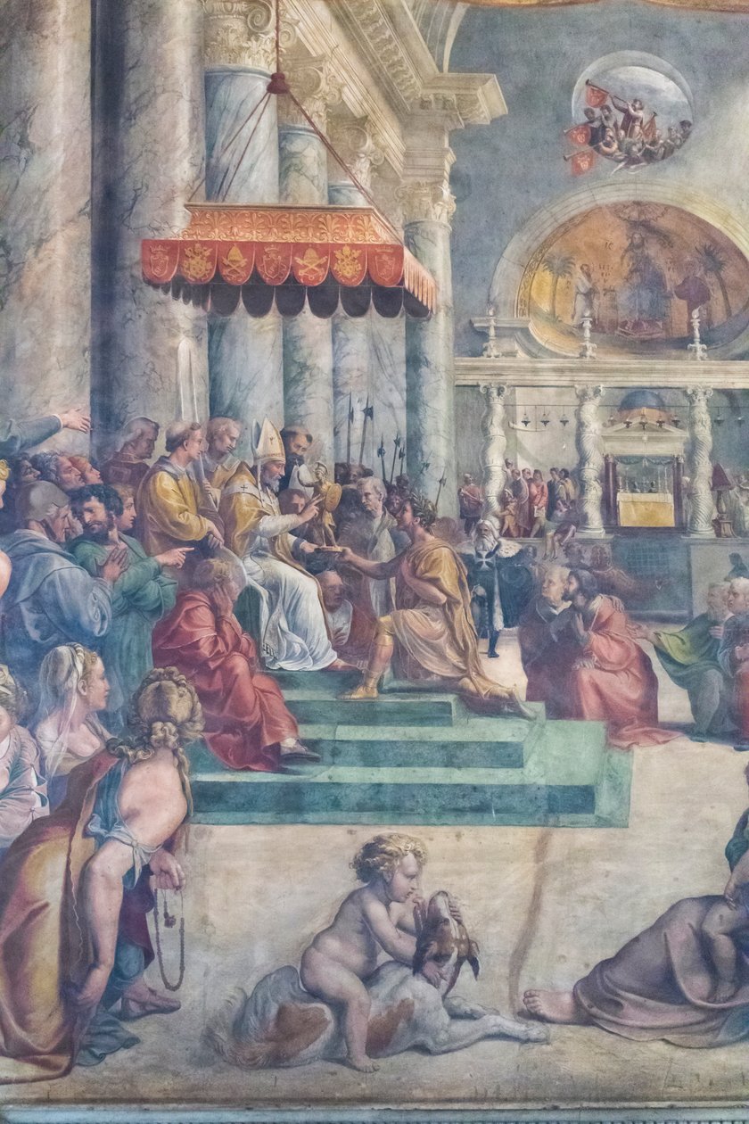 Donationen af Rom, detaljer af Giulio Romano