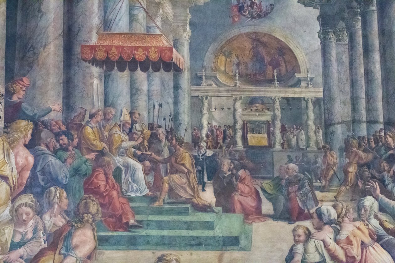 Donationen af Rom, detaljer af Giulio Romano