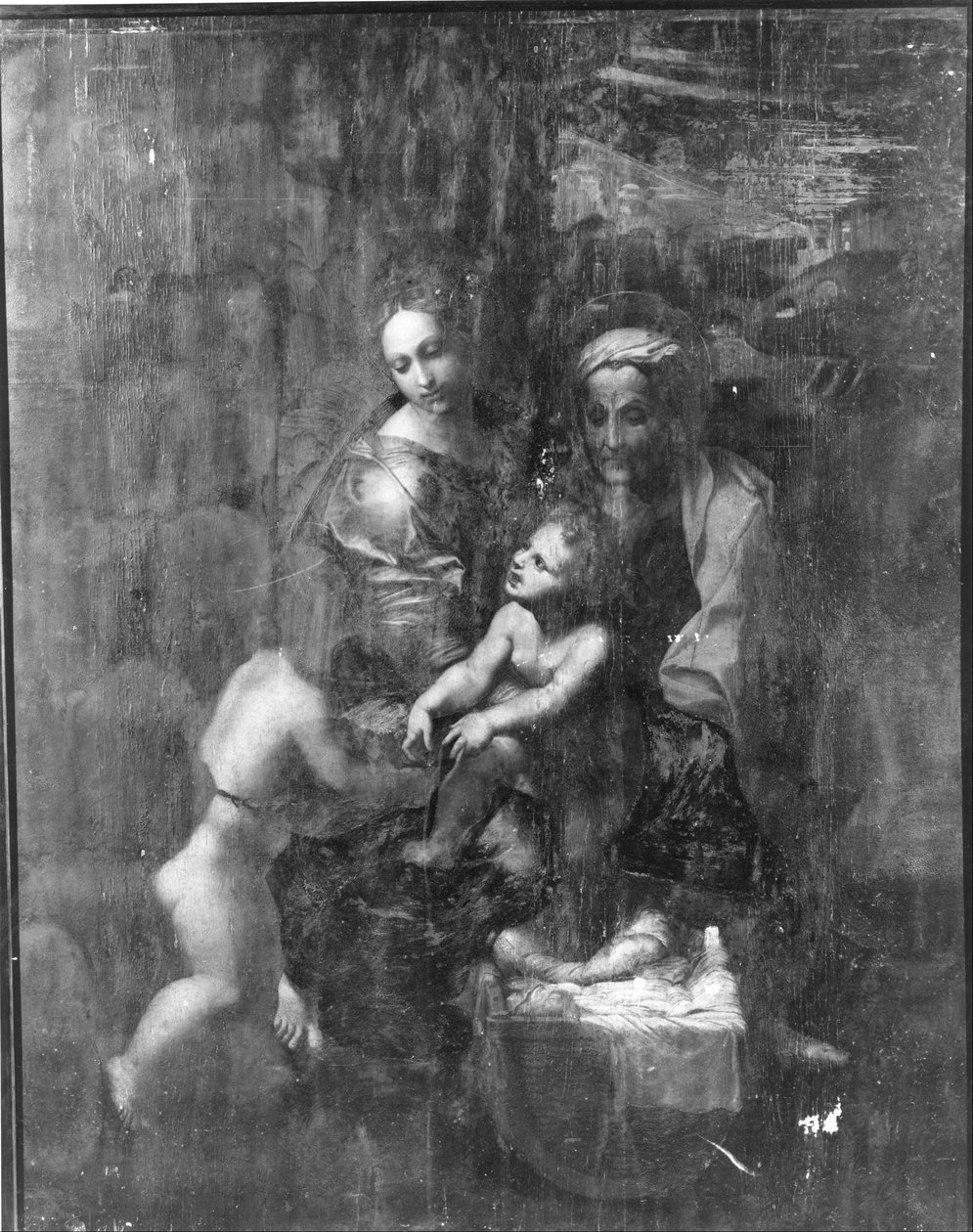 Madonna og barn med de hellige Elisabeth og Johannes af Giulio Romano Raphael