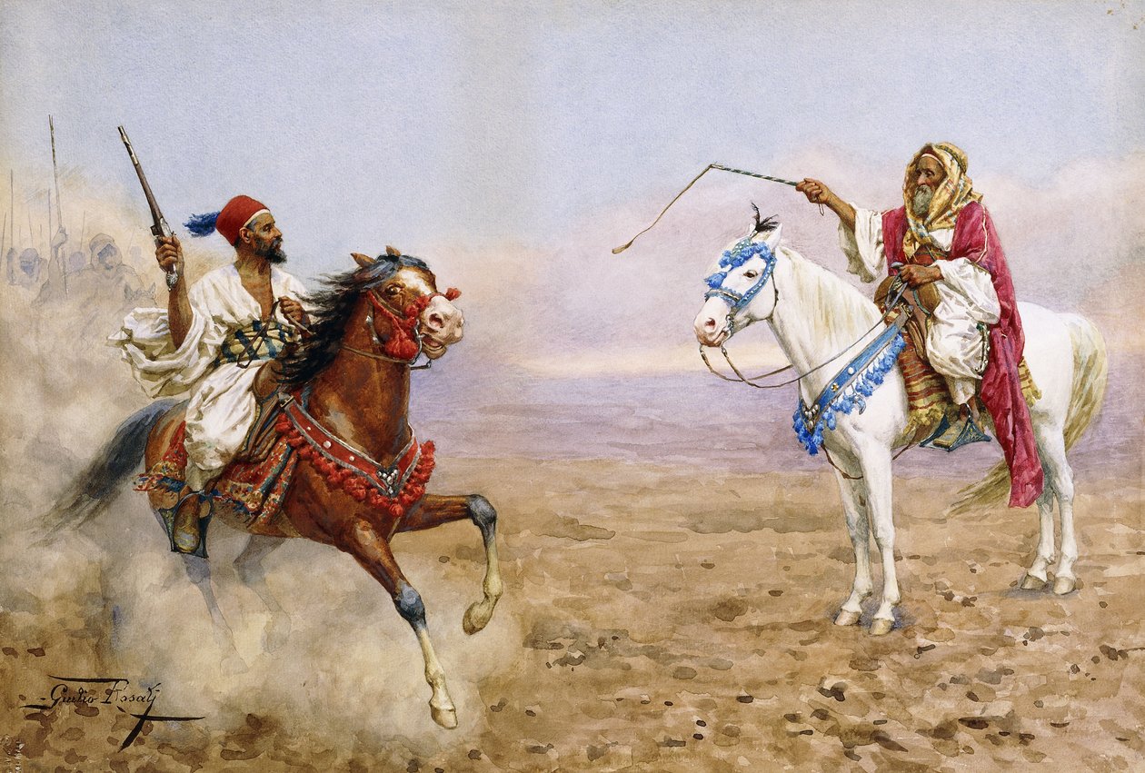 arabiske ryttere, af Giulio Rosati
