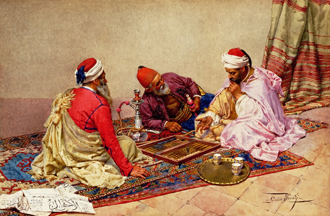 Backgammon-spillerne af Giulio Rosati