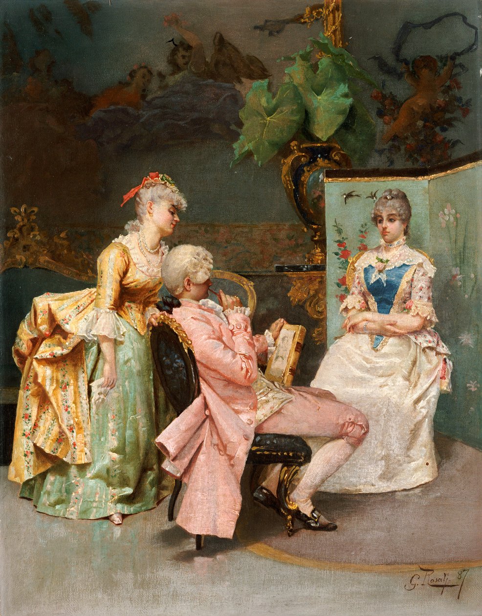 Mødet, 1887 af Giulio Rosati