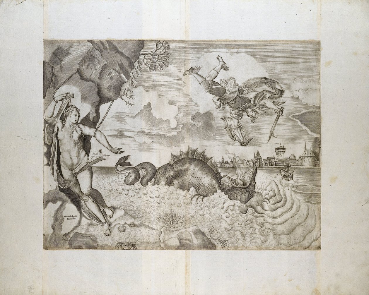 Perseus og Andromeda af Giulio Sanuto