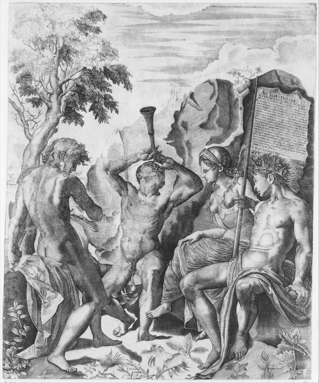 Konkurrencen mellem Apollo og Marsyas og Midas-dommen, 1562. af Giulio Sanuto