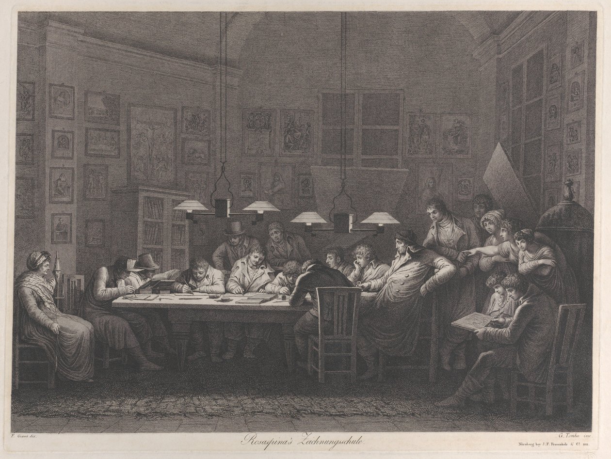 Rosaspinas tegneakademi, 1811. af Giulio Tomba