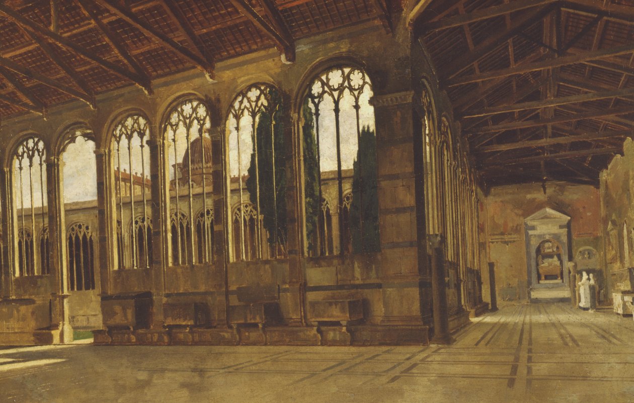 Kirkegården i Pisa af Giuseppe Abbati