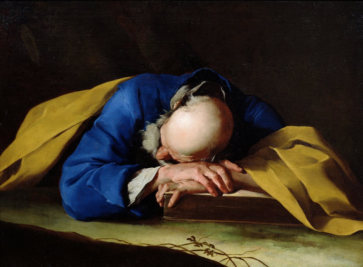 Sankt Peter eller Sankt Jerome Sleeping, ca. 1735-39 af Giuseppe Antonio Petrini