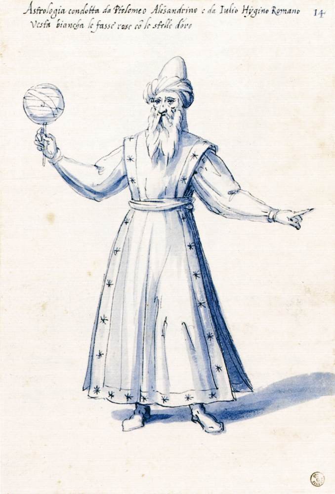 Kostume af den allegoriske figur Astrologi af Giuseppe Arcimboldo