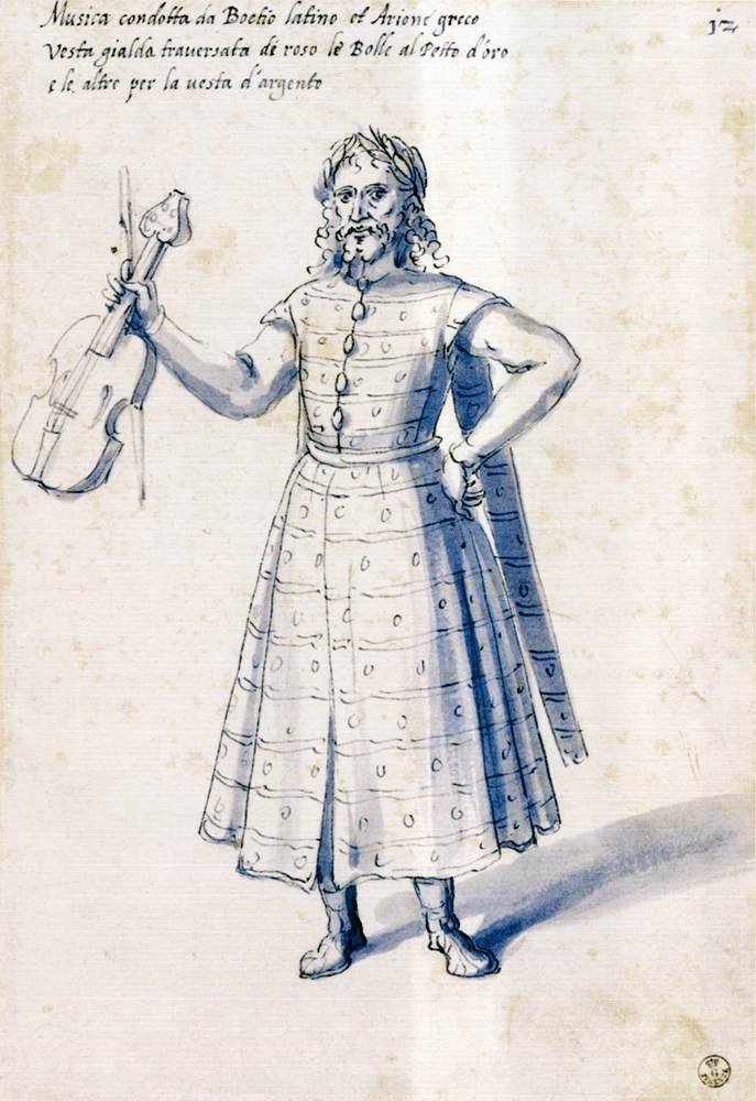 Kostume til den allegoriske figur Musik af Giuseppe Arcimboldo