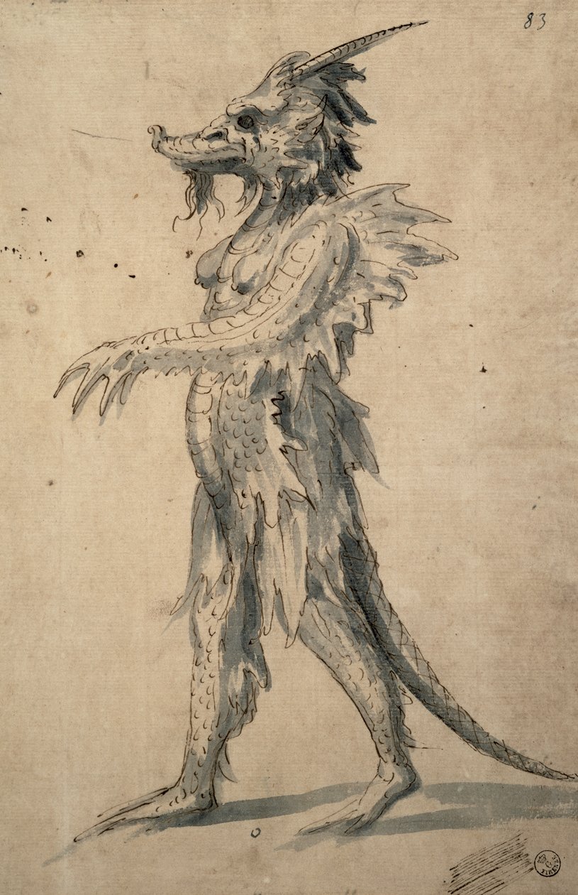 Design til en drage af Giuseppe Arcimboldo