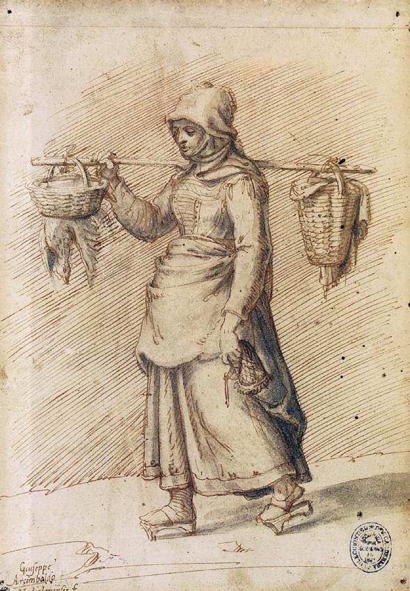 Gårdkvinde på markedet af Giuseppe Arcimboldo