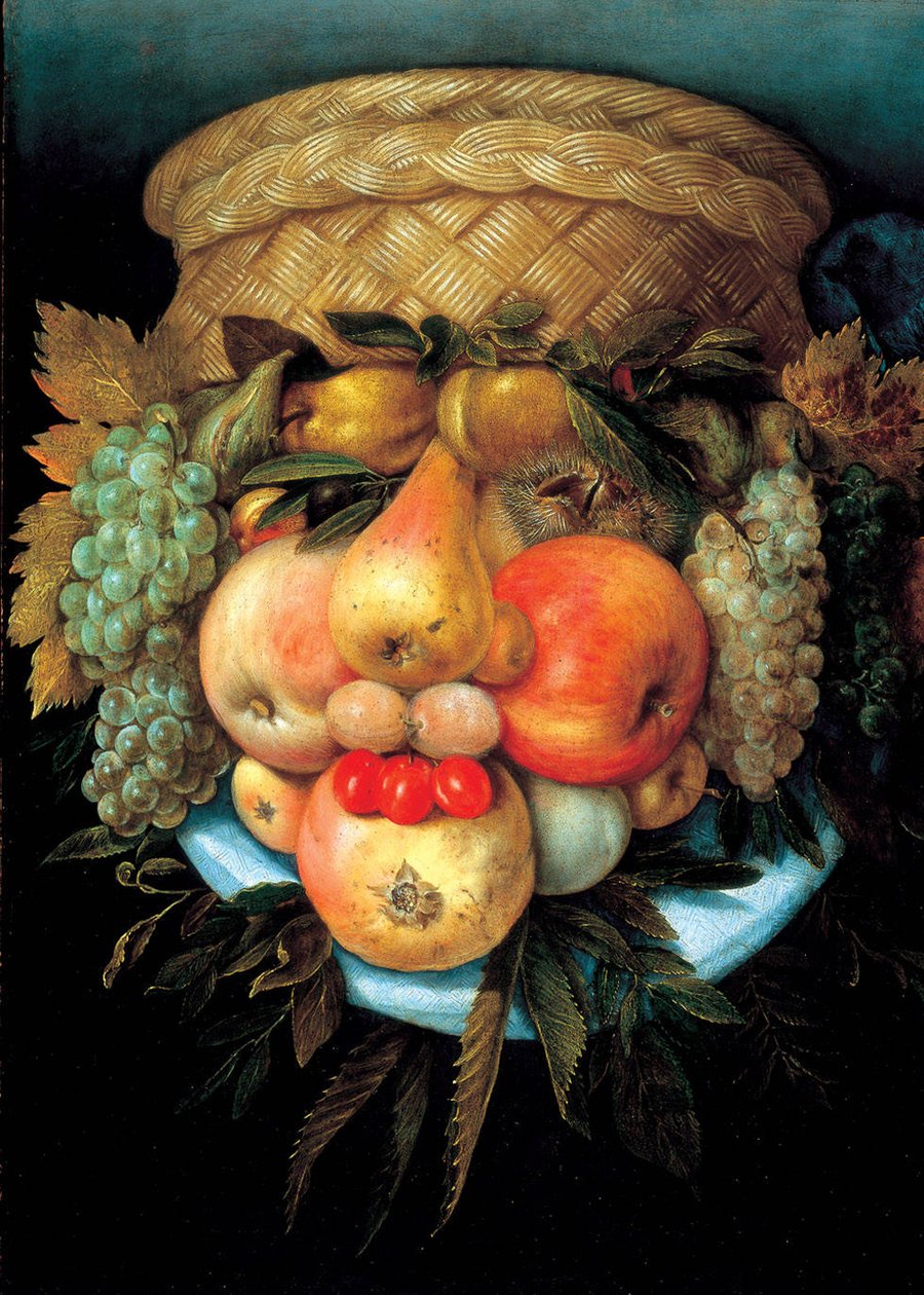 Frugtkurv af Giuseppe Arcimboldo