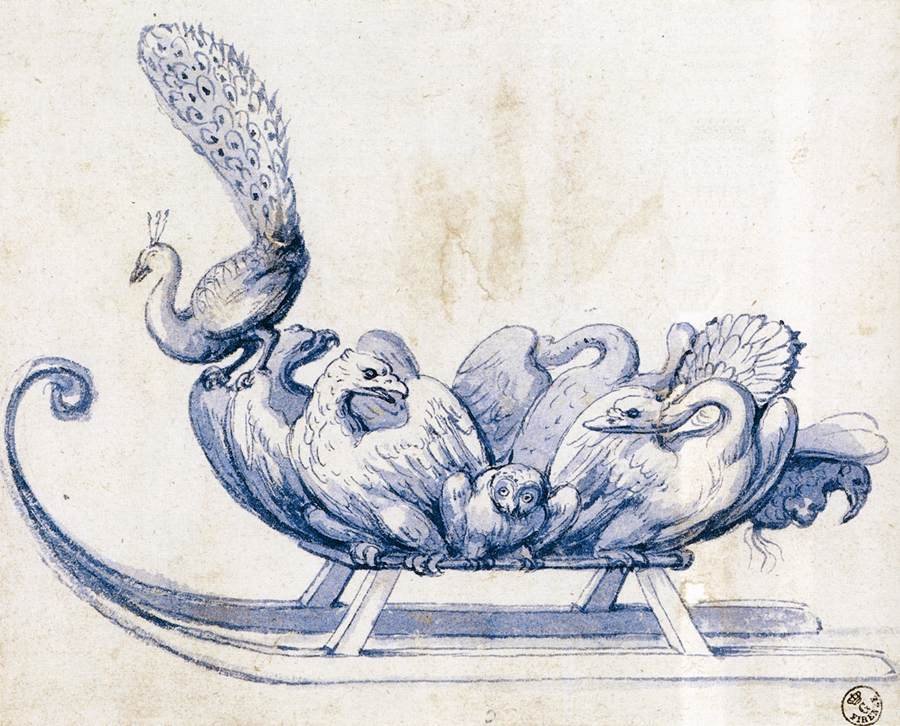 Skitse til en kane af Giuseppe Arcimboldo