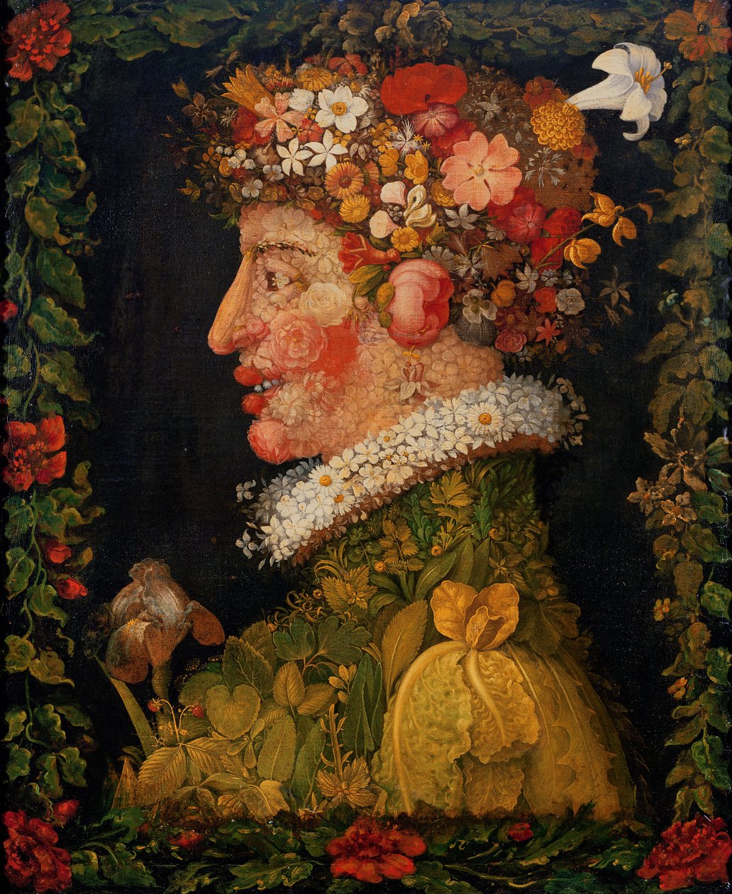 Forår, fra en serie, der viser de fire årstider, 1573 af Giuseppe Arcimboldo