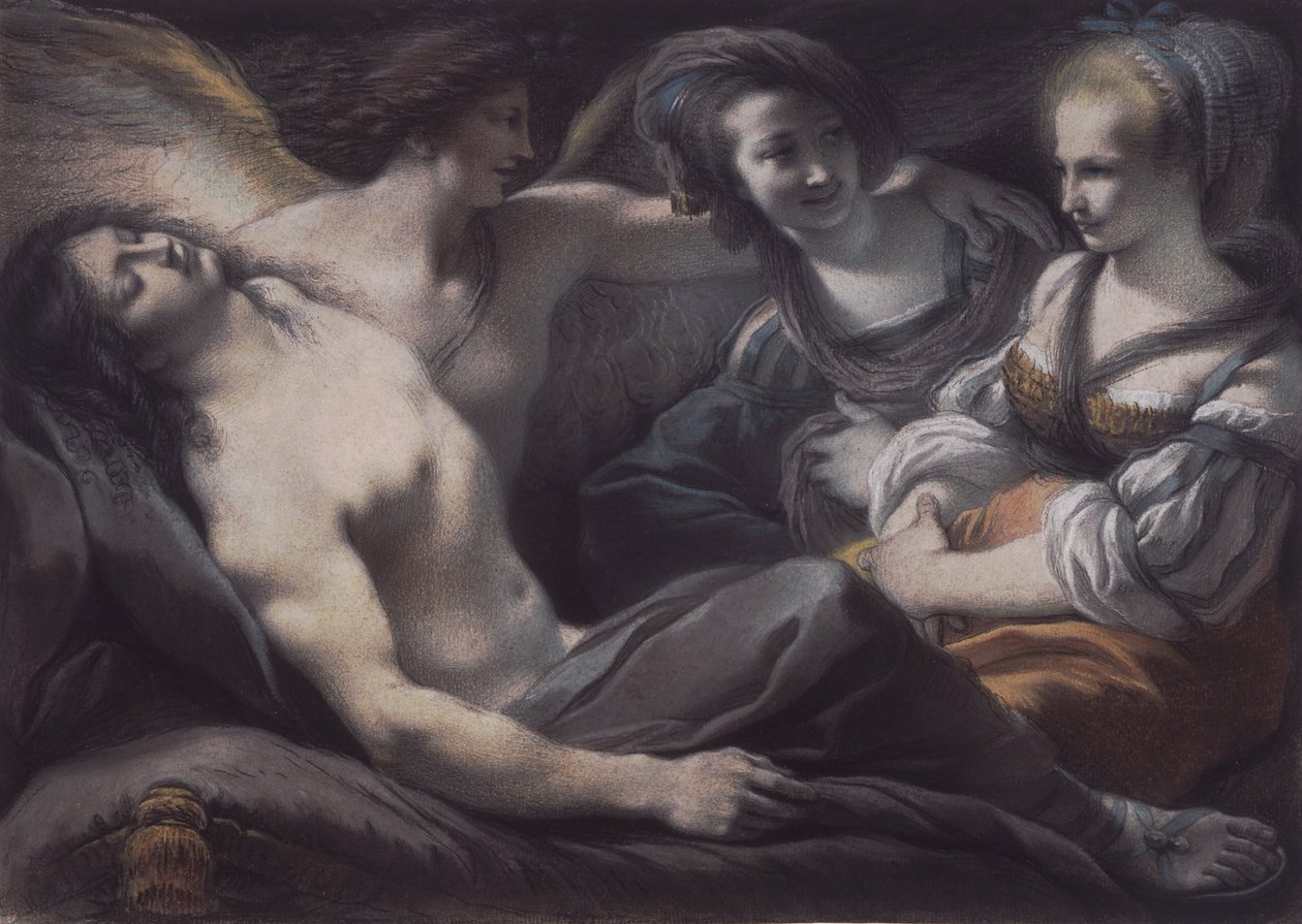 Armida Gazes on the Sleeping Rinaldo af Giuseppe Cades