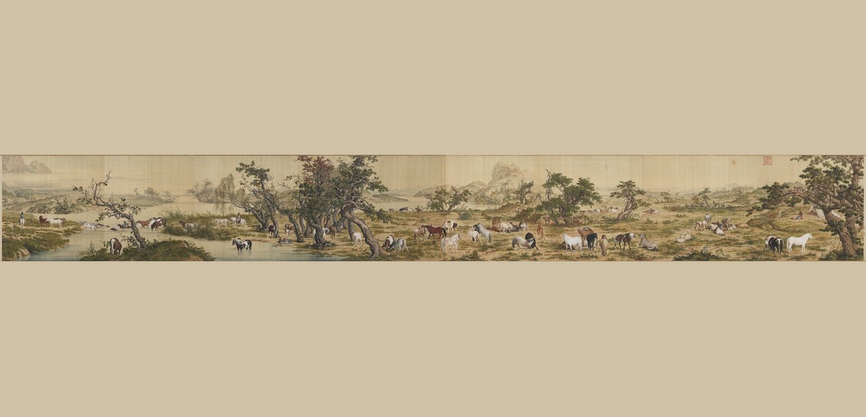 Hundrede heste af Giuseppe Castiglione