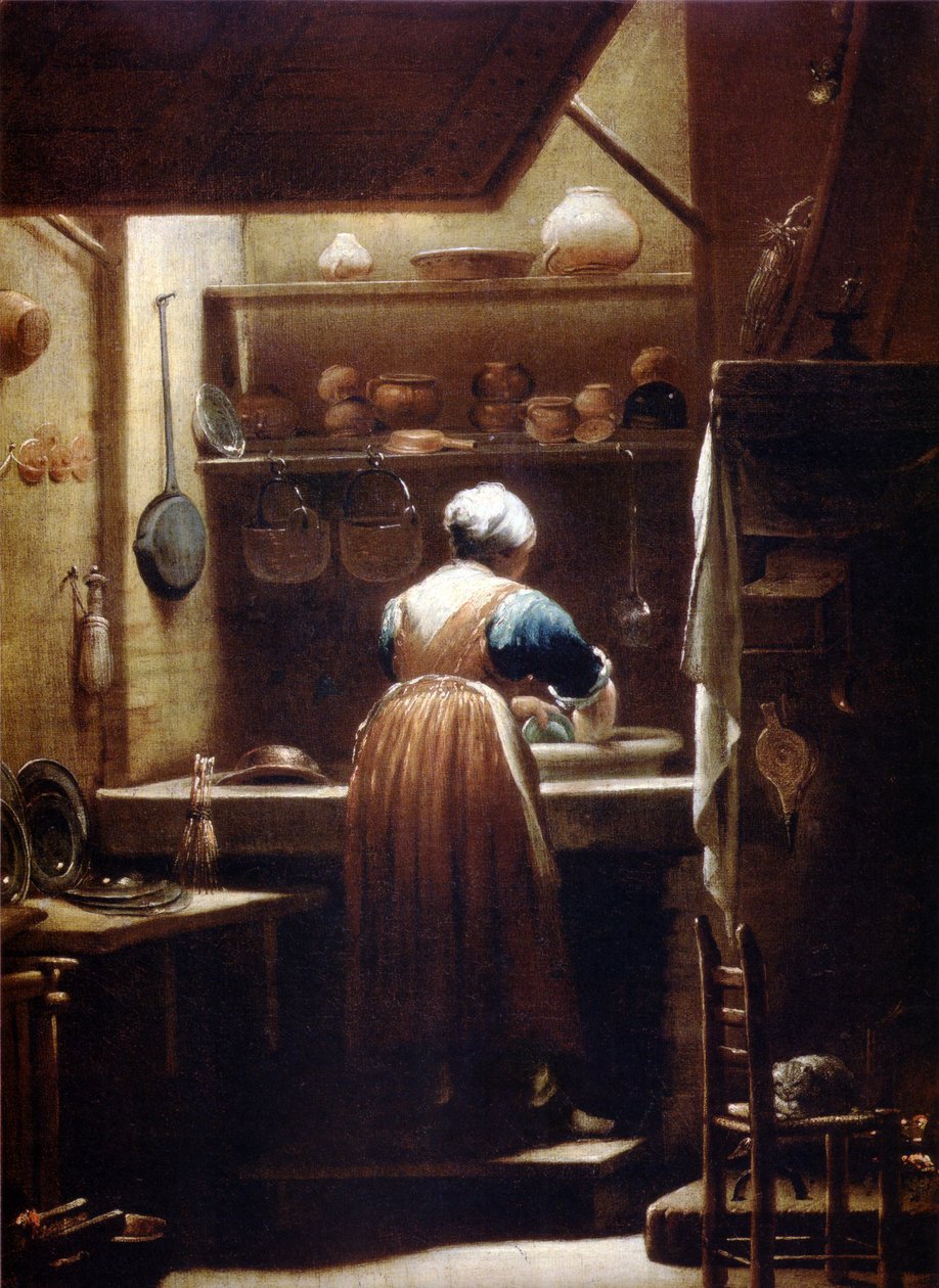 Køkkenpigen af Giuseppe Crespi
