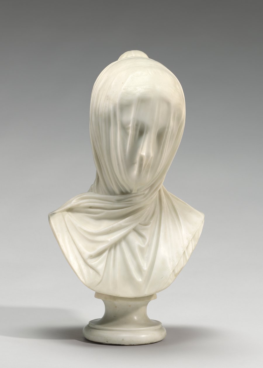 The Veiled Nun, ca. 1860 (marmor) af Giuseppe Croff