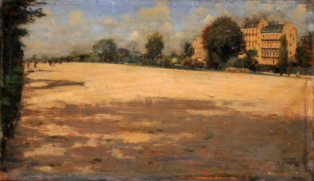 LandskabAvenue du Bois de Boulogne af Giuseppe de Nittis
