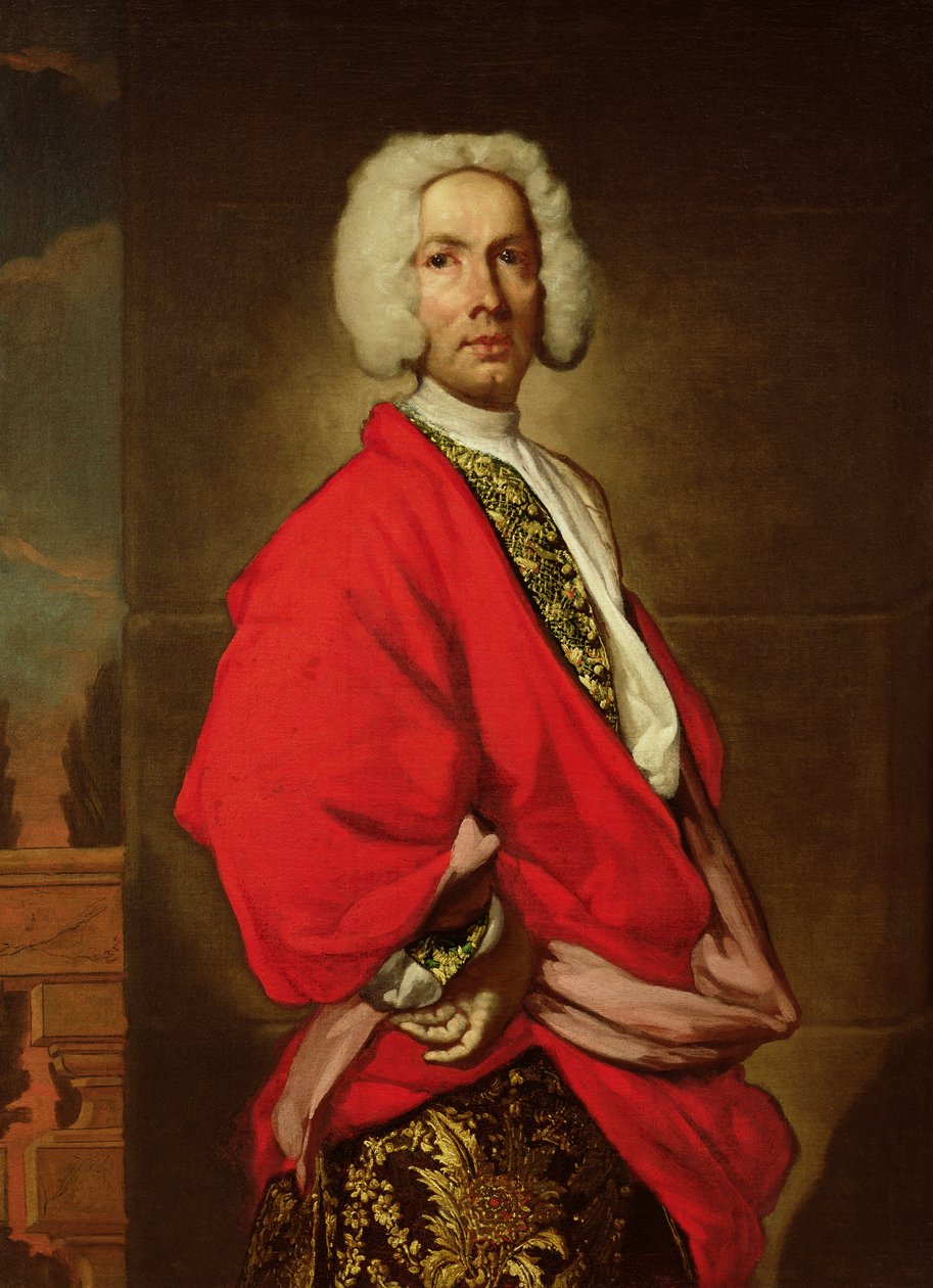 Portræt af en mand, tidligere identificeret som grev Galeatius Secco Suardo, ca. 1710-20 af Giuseppe Ghislandi