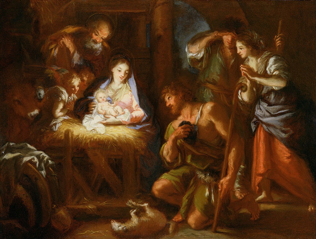 Tilbedelse af hyrderne af Giuseppe Passeri