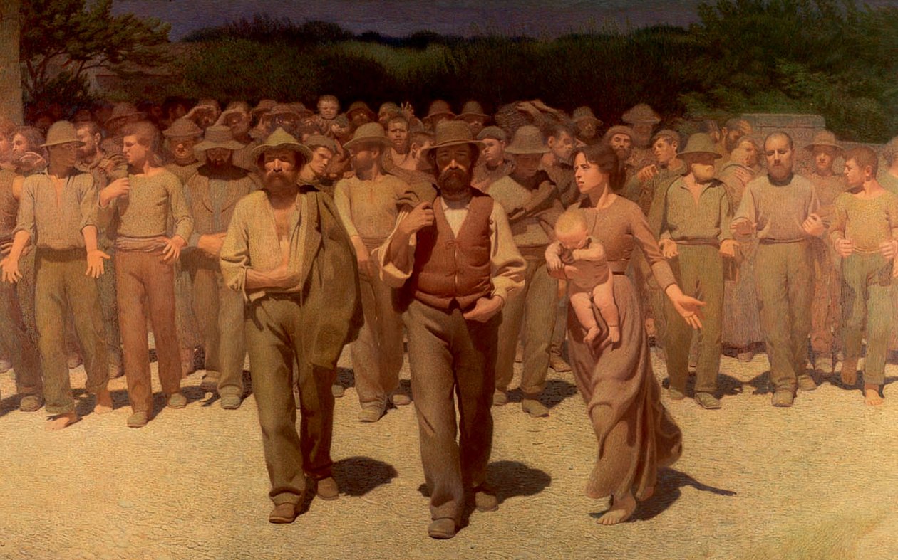 Den fjerde statsmagt af Giuseppe Pellizza da Volpedo