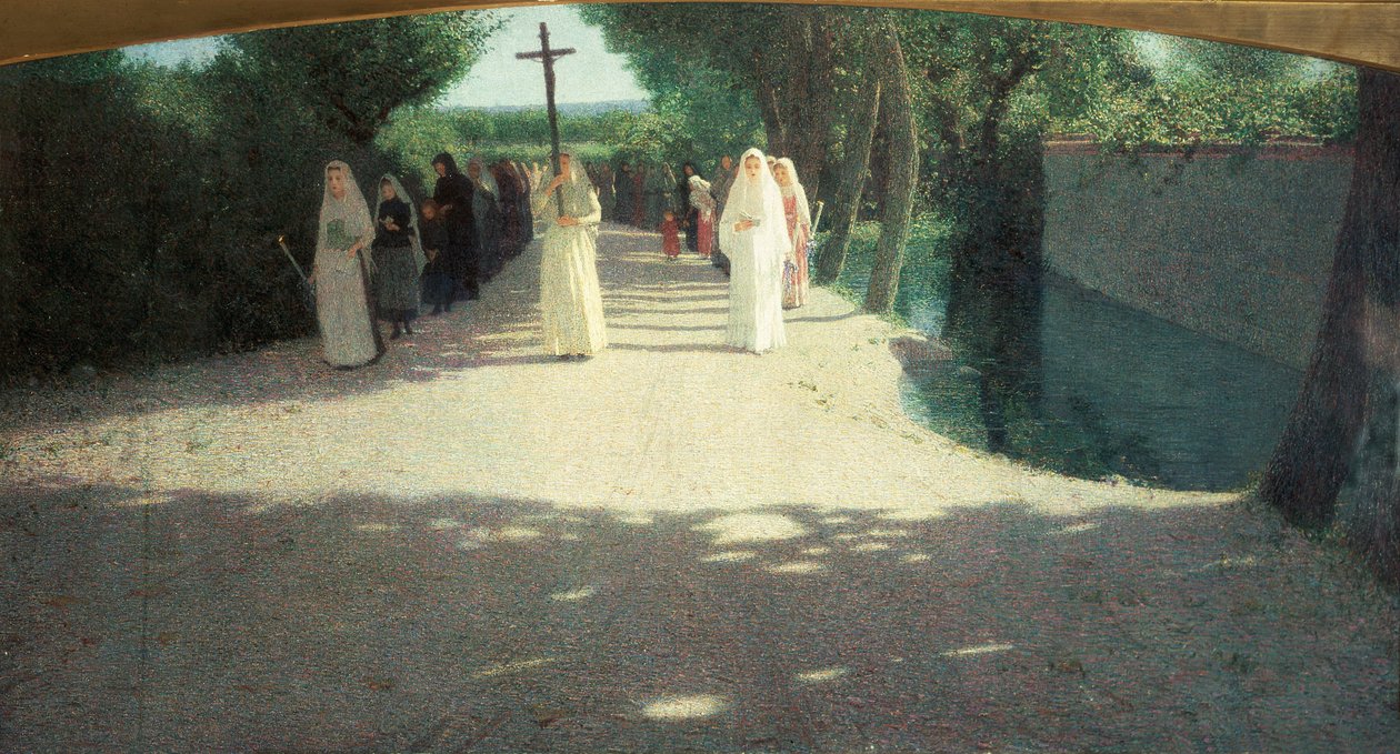 Processionen, 1892-95 af Giuseppe Pellizza da Volpedo
