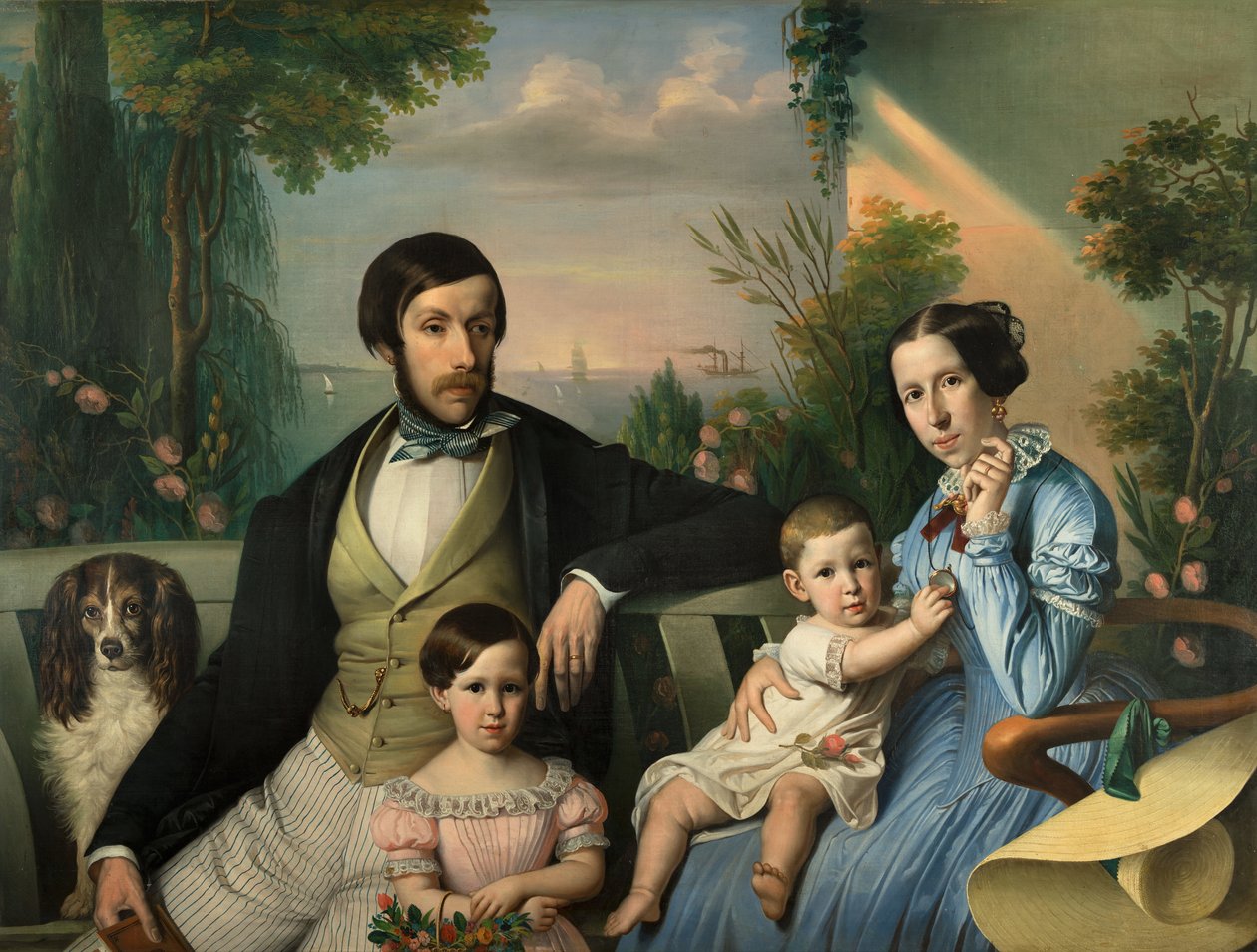 Pietro Stanislao Parisi med familien af Giuseppe Tominz