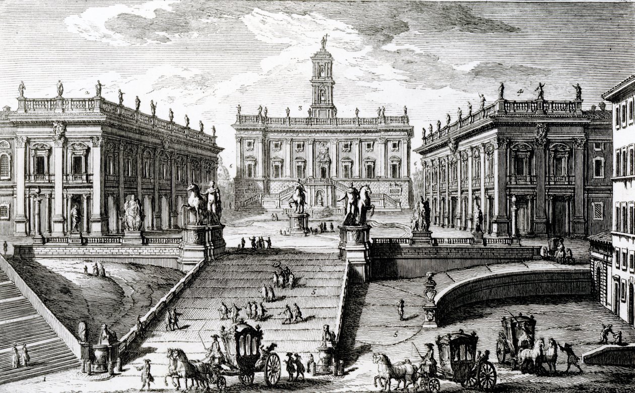 Campidoglio pladsen af Giuseppe Vasi