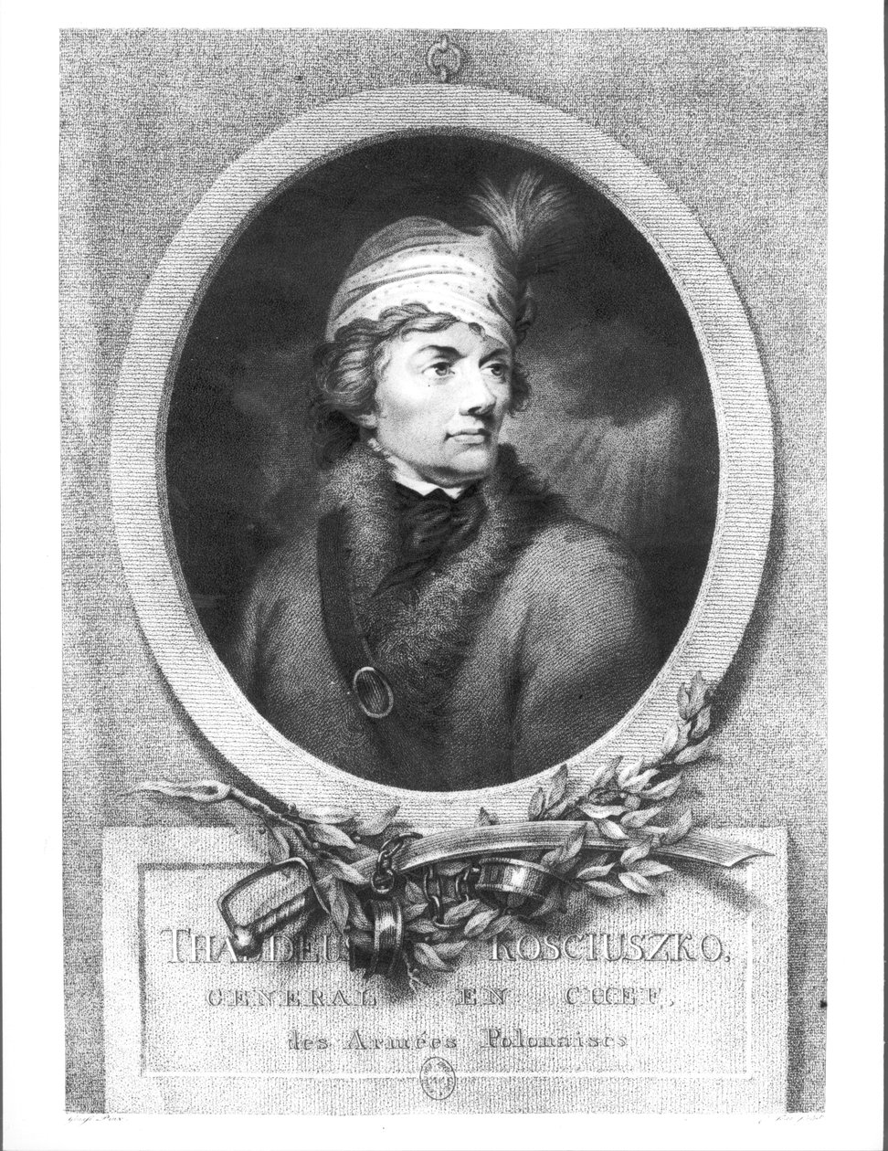 Tadeusz Kosciuszko (1746-1817), graveret af Christiaan Josi (d.1828), udgivet 1794-98 af Giuseppe or Josef Grassi